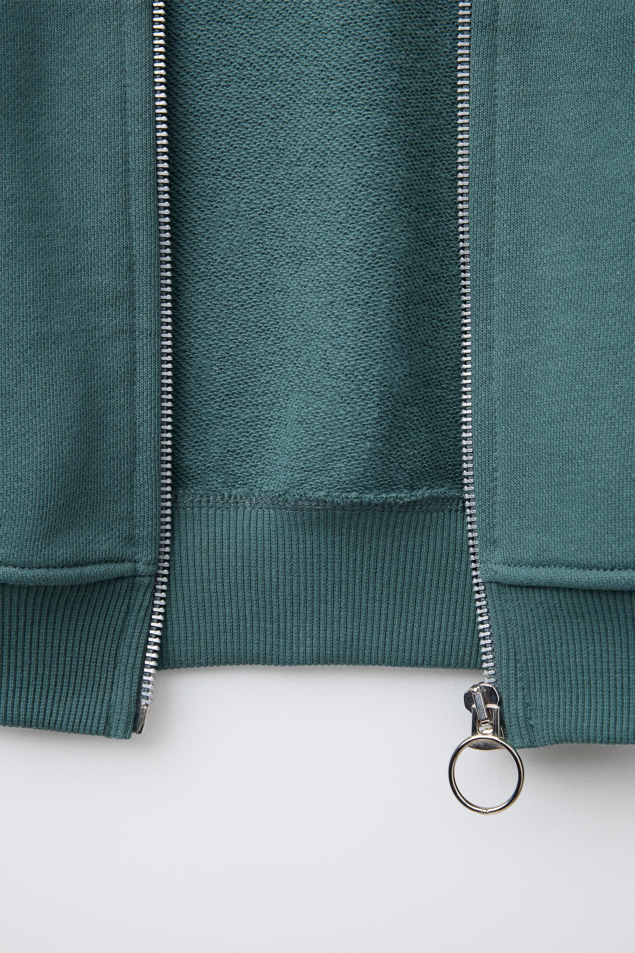 EMBROIDERED ZIP SWEATSHIRT
